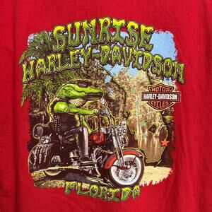 Harley Davidson T Shirt Sunrise Florida Alligator Size XL